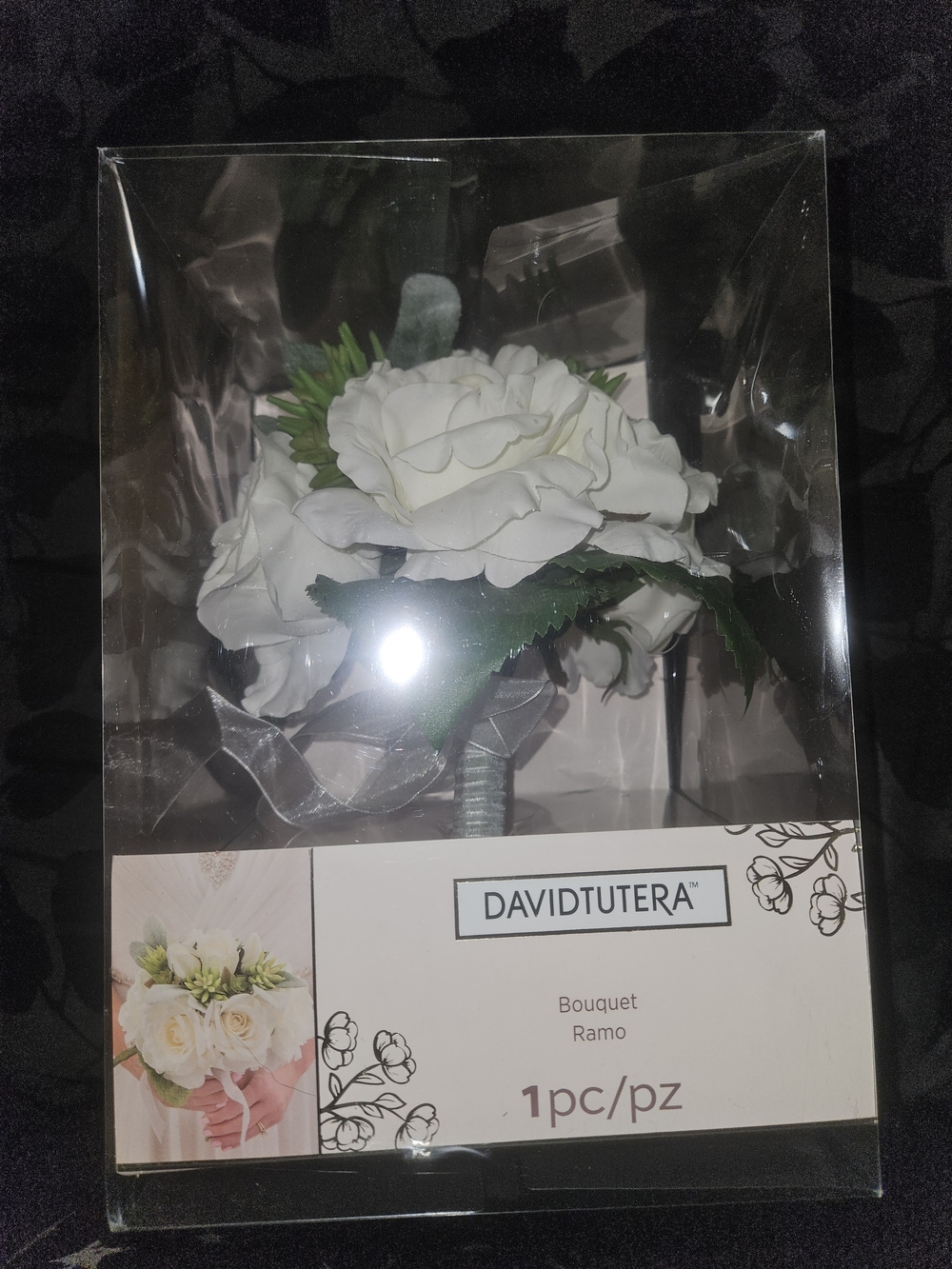 David Tutera White Artificial Rose Bouquet